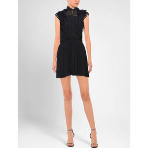 Isabel Marant Mini Black Dress Silk and Cotton Blend 8 NWT